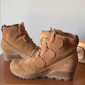Sorel Evie Suede Lace Up Booties